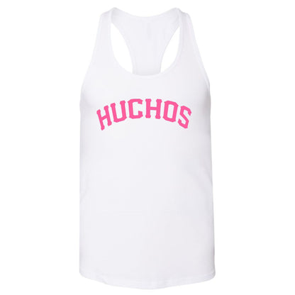 HUCHOS White/Pink Racerback Tank