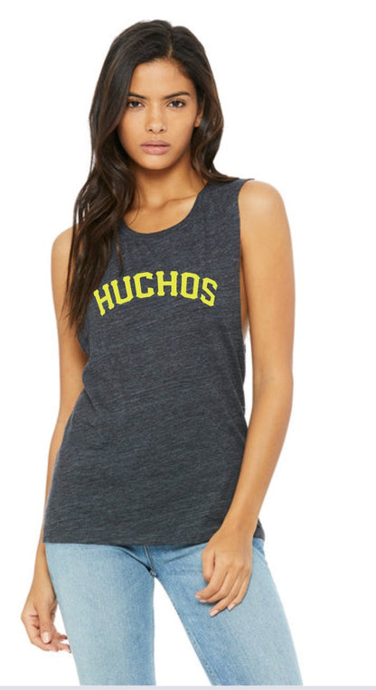 HUCHOS Charcoal/Yellow Muscle Tank